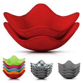 2 Pcs Red Microwave Bowl Holder 7.5 ×7.5 inch Microwave Bowl Cozy with Durable Heat Resistant Fabric for Hot Dishes Effortless Secure Serving of Hot F
