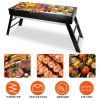 Foldable Charcoal BBQ Grill Stainless Steel Grill Net Easy Setup Portable Tabletop Barbecue Grill for Camping Picnic Outdoor Party Backyard