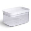 (2 pack) Rectangular Plastic Food Storage Canister - Small - 6.61" x 4.24" x 3.64"