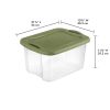(2 pack) 40 Quart EZ Carry, Plastic Storage Bin, Full-Grip Handles, Green