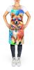 Pomeranian Hippie Dawg Apron Cooking Kitchen Server Baking Crafts Gardening for Adult Women Men, Unisex, Large, Multicolor
