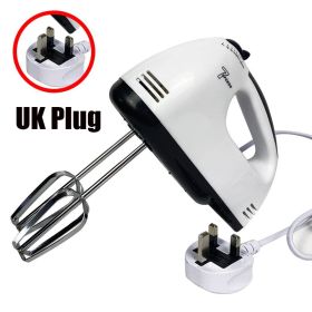 kitcMultifunctional 7 Speed Mini Mixer Electric Food Blender Handheld Mixer Egg Beater Automatic Cream Food Cake Baking Dough Mixer (Color: UK Plug)
